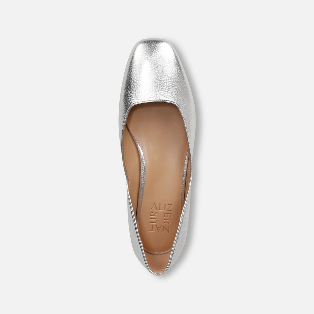 Naturalizer Cody Flat - Silver Croc Pattern Leather Naturalizer Cody Flat - Silver Croc Pattern Leather
