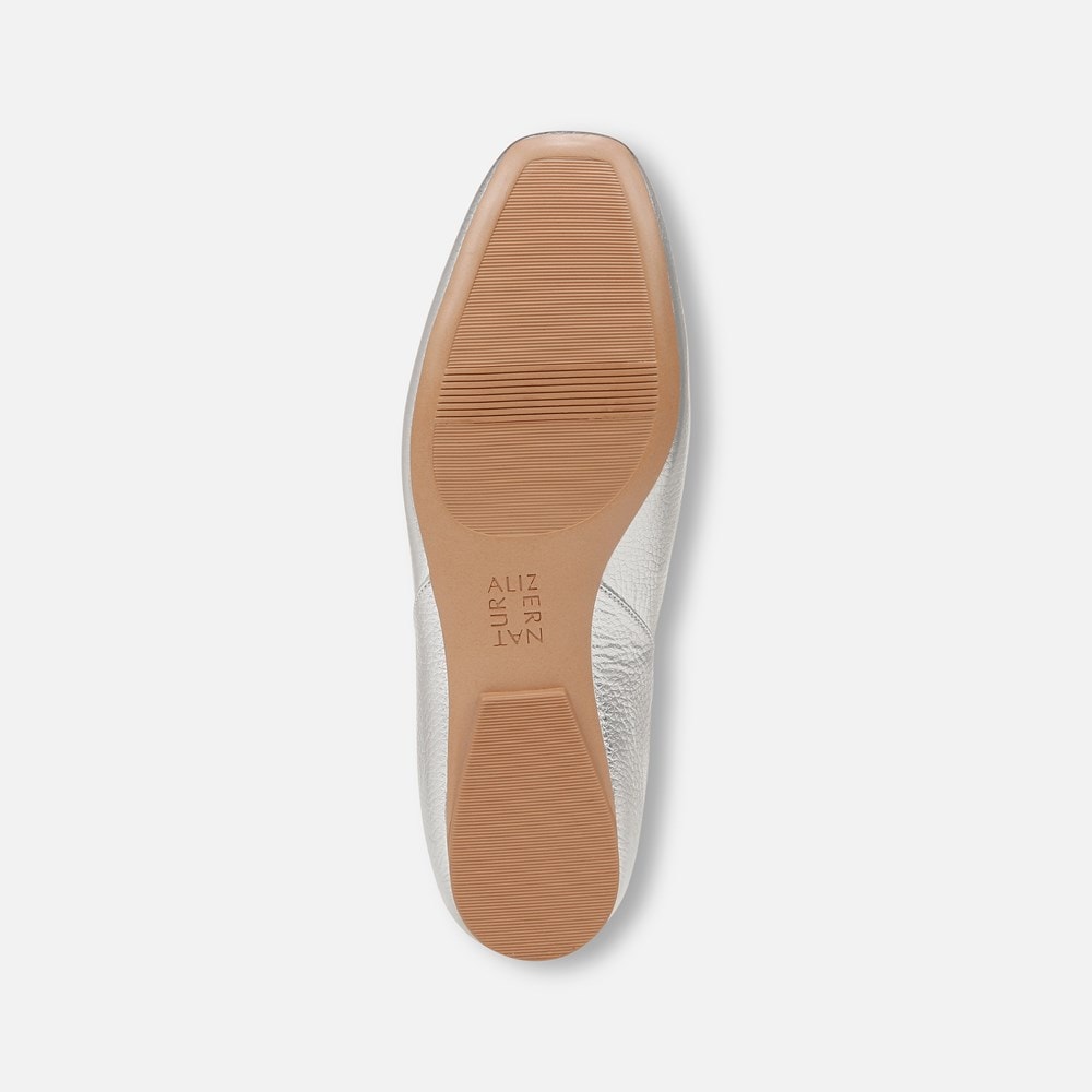 Naturalizer Cody Flat - Silver Croc Pattern Leather Naturalizer Cody Flat - Silver Croc Pattern Leather