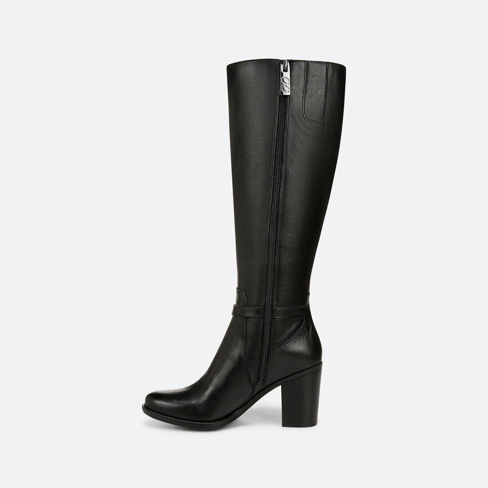 Naturalizer Kalina Extra Wide Calf Knee High Boot - Black Leather Naturalizer Kalina Extra Wide Calf Knee High Boot - Black Leather