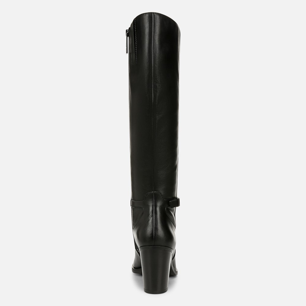 Naturalizer Kalina Extra Wide Calf Knee High Boot - Black Leather Naturalizer Kalina Extra Wide Calf Knee High Boot - Black Leather
