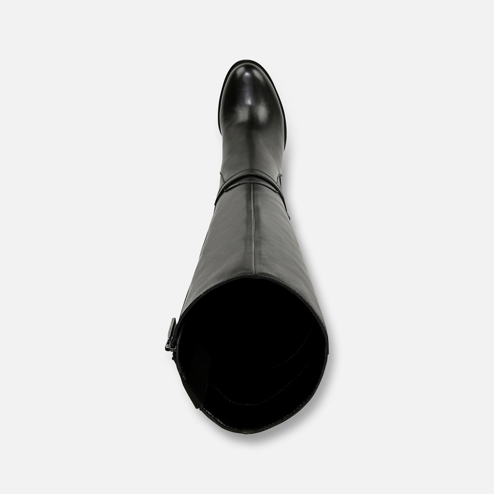Naturalizer Kalina Extra Wide Calf Knee High Boot - Black Leather Naturalizer Kalina Extra Wide Calf Knee High Boot - Black Leather