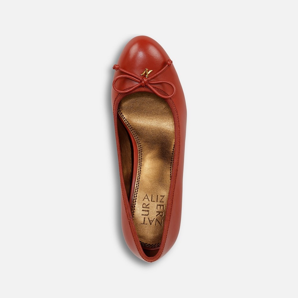 Naturalizer Sienna Block Heel Pump - Tomato Leather Naturalizer Sienna Block Heel Pump - Tomato Leather