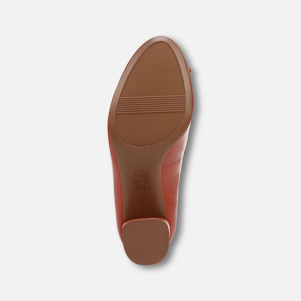 Naturalizer Sienna Block Heel Pump - Tomato Leather Naturalizer Sienna Block Heel Pump - Tomato Leather