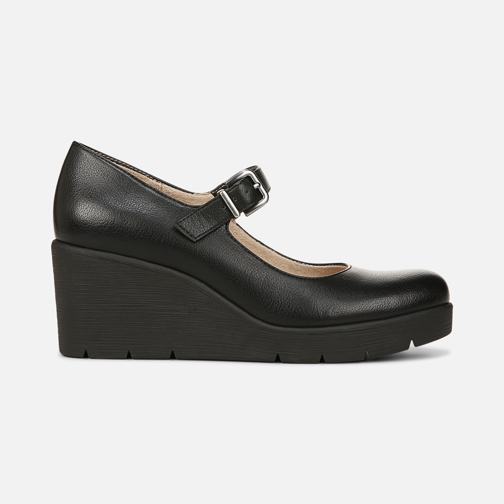 Naturalizer SOUL Adore Mary Jane Wedge - Black Synthetic Naturalizer SOUL Adore Mary Jane Wedge - Black Synthetic