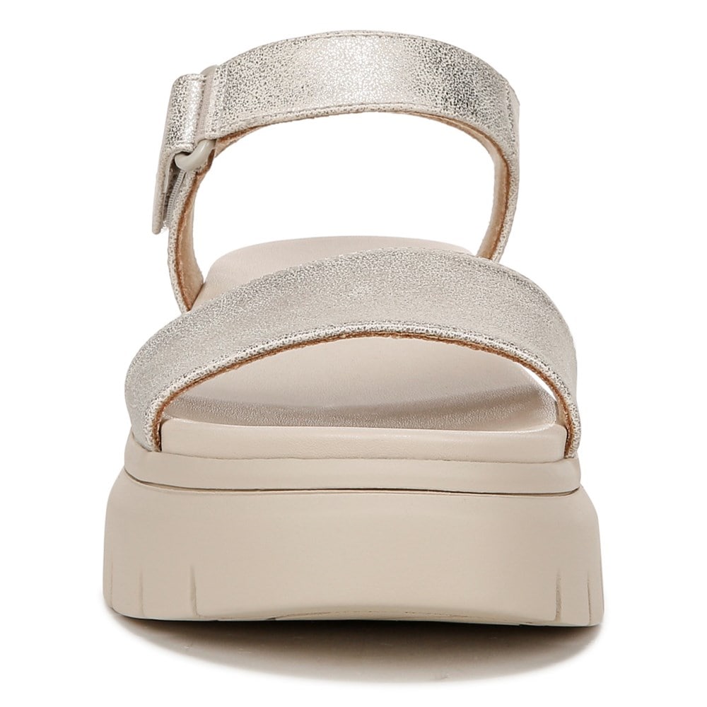Naturalizer SOUL Poppi Wedge Sandal - Light Gold Faux Leather Naturalizer SOUL Poppi Wedge Sandal - Light Gold Faux Leather