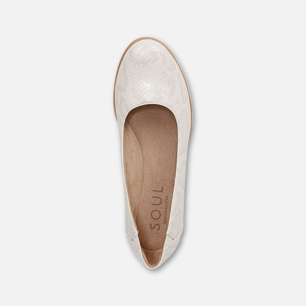 Naturalizer SOUL Idea Ballet Flat - Beige Snake Print Faux Leather