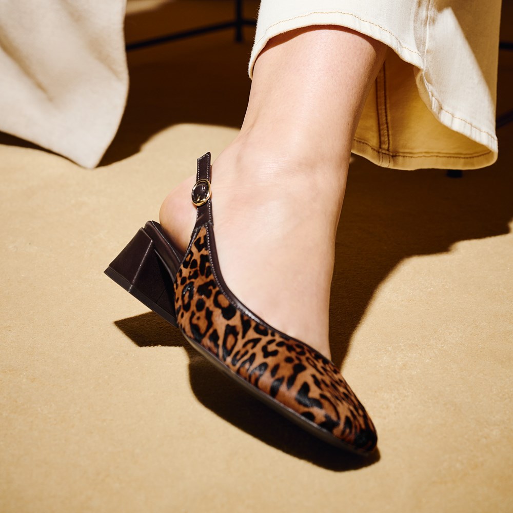 Naturalizer Jayla Slingback Pump - Brown Multi Leather Naturalizer Jayla Slingback Pump - Brown Multi Leather