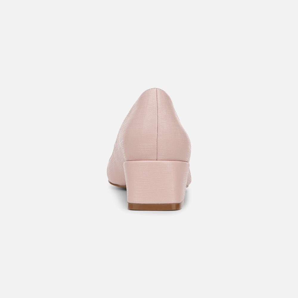 Naturalizer Huntley Block Heel Pump - Cameo Blush Pink Faux Leather