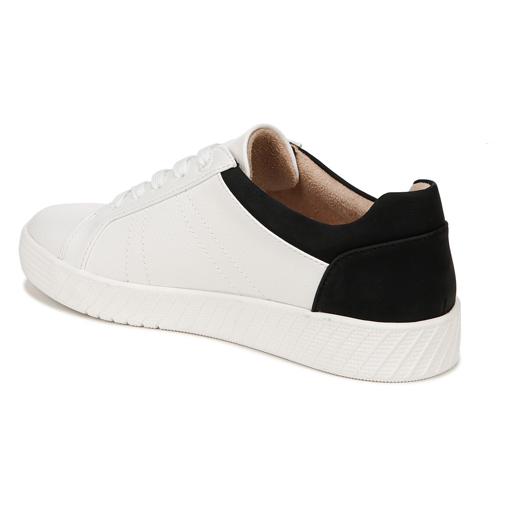 Naturalizer SOUL Neela Sneaker - White/Black Faux Leather