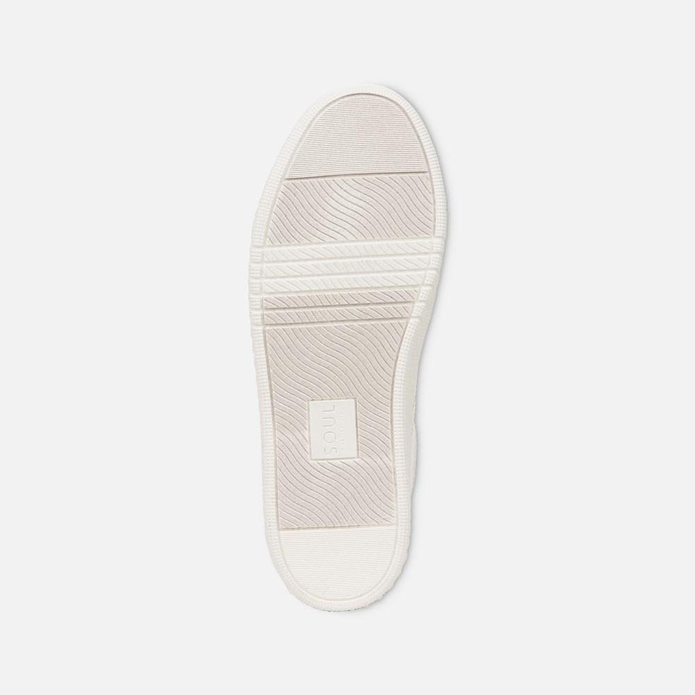 Naturalizer SOUL Neela Sneaker - White/Black Faux Leather