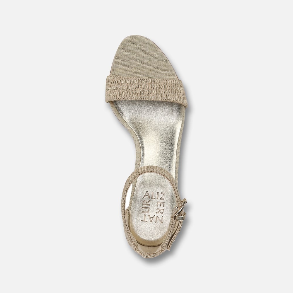 Naturalizer Vera Dress Sandal - Natural Gold Woven Fabric Naturalizer Vera Dress Sandal - Natural Gold Woven Fabric