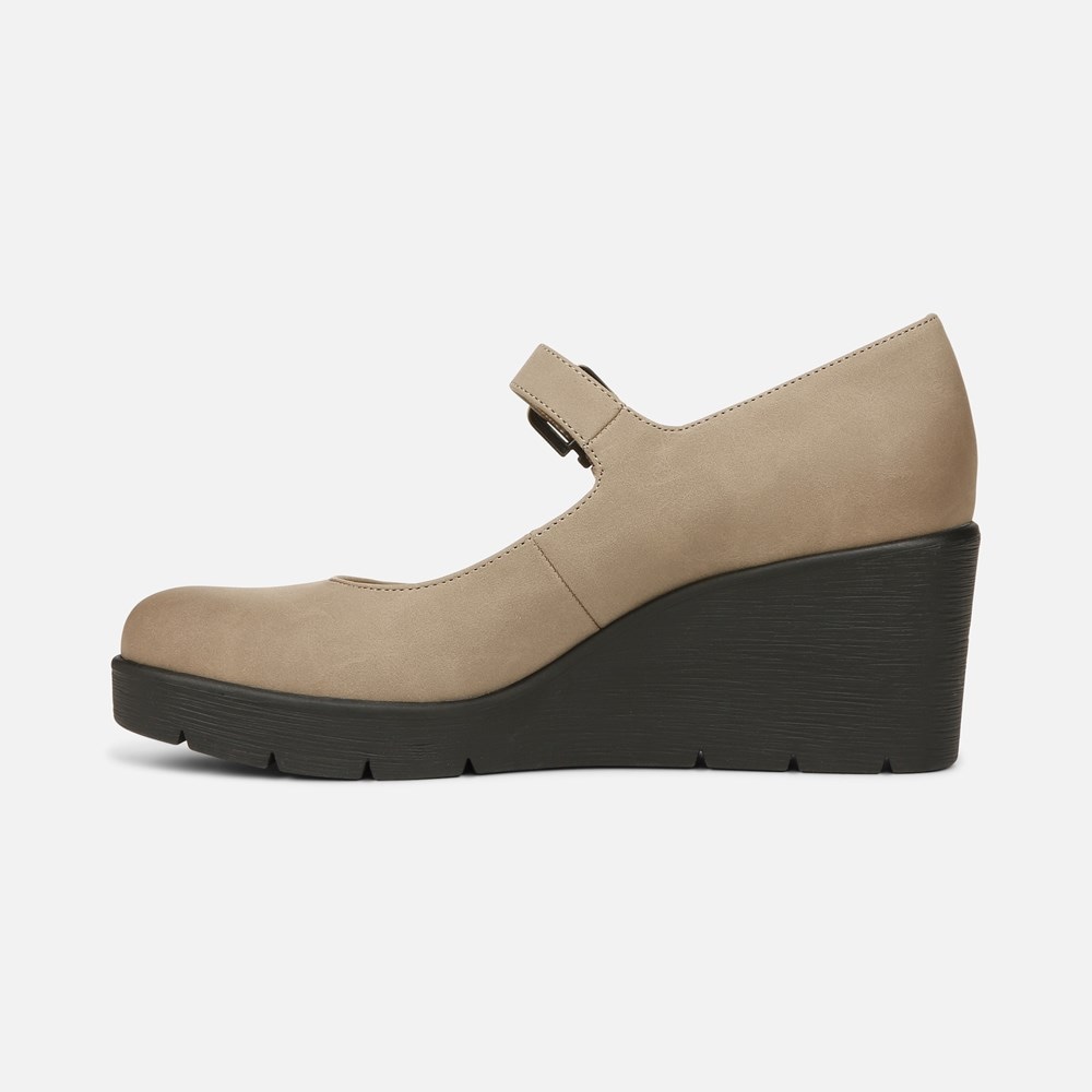 Naturalizer SOUL Adore Mary Jane Wedge - Mushroom Grey Synthetic Naturalizer SOUL Adore Mary Jane Wedge - Mushroom Grey Synthetic