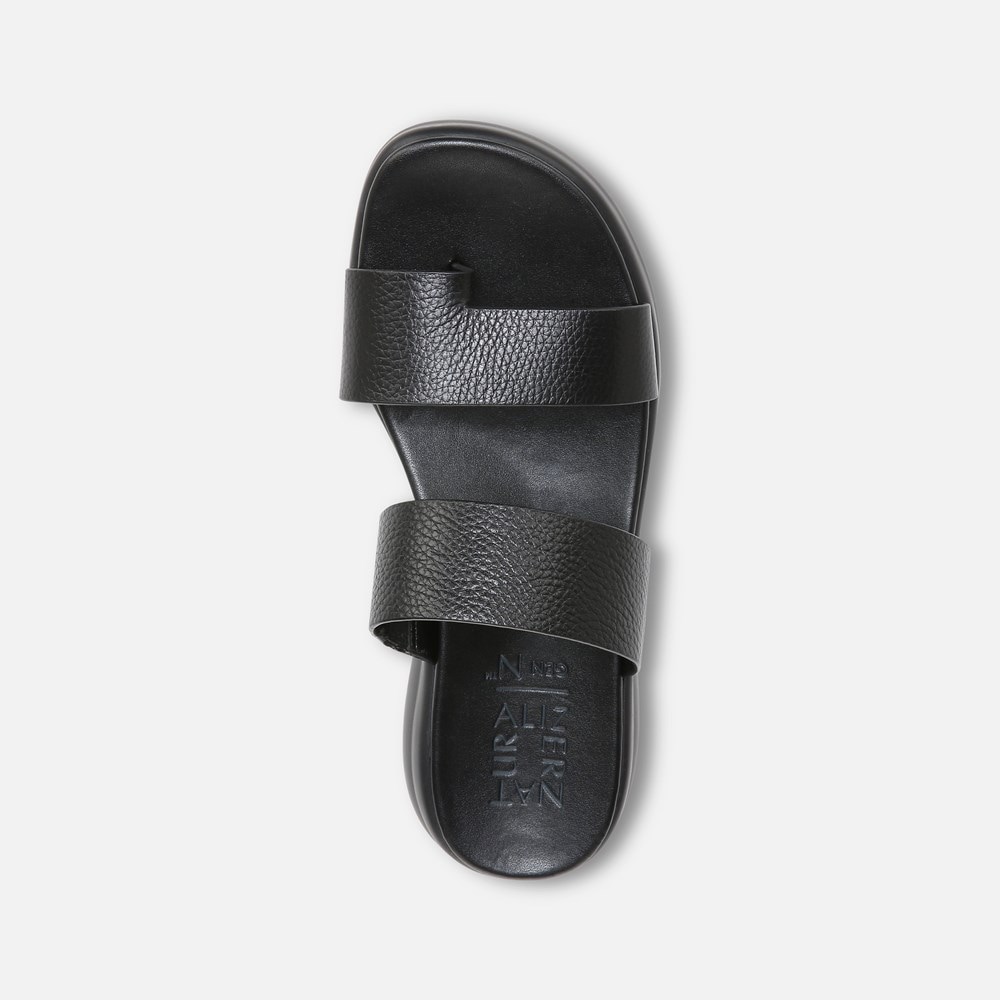 Naturalizer Drift 2 Sandal - Black Leather Naturalizer Drift 2 Sandal - Black Leather