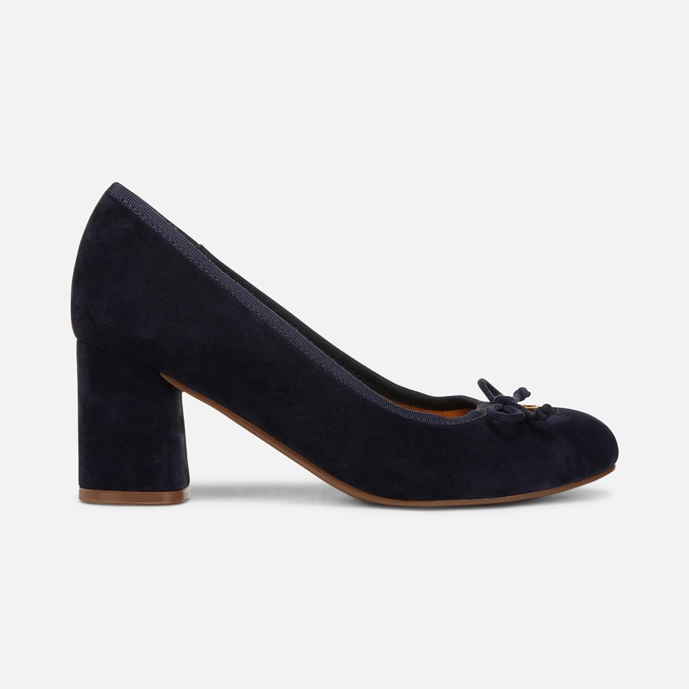 Naturalizer Sienna Block Heel Pump - Midnight Blue Suede Naturalizer Sienna Block Heel Pump - Midnight Blue Suede