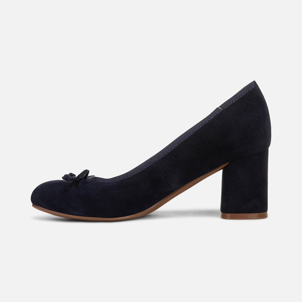 Naturalizer Sienna Block Heel Pump - Midnight Blue Suede Naturalizer Sienna Block Heel Pump - Midnight Blue Suede