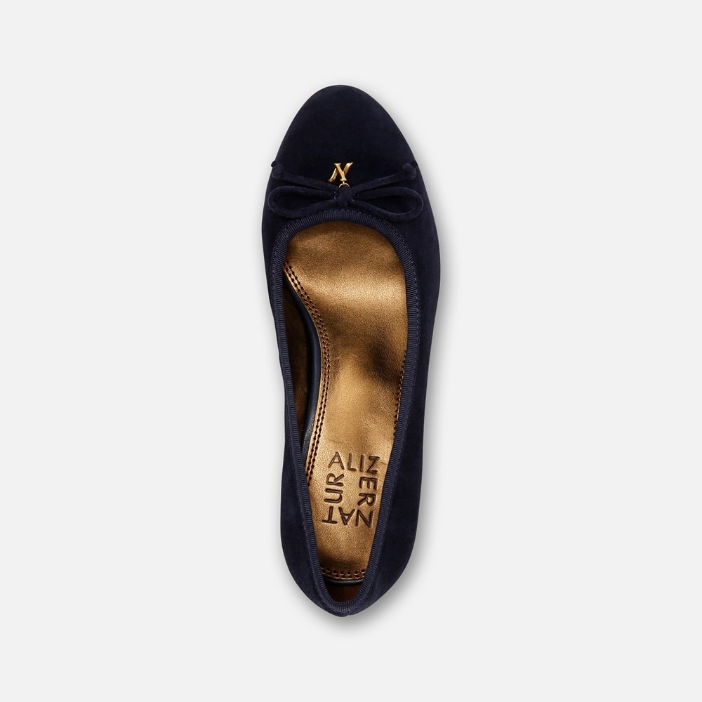 Naturalizer Sienna Block Heel Pump - Midnight Blue Suede Naturalizer Sienna Block Heel Pump - Midnight Blue Suede