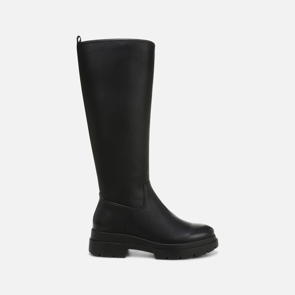 Naturalizer SOUL Orchid Weather Resistant Wide Calf Boot - Black Smooth Faux Leather Naturalizer SOUL Orchid Weather Resistant Wide Calf Boot - Black Smooth Faux Leather