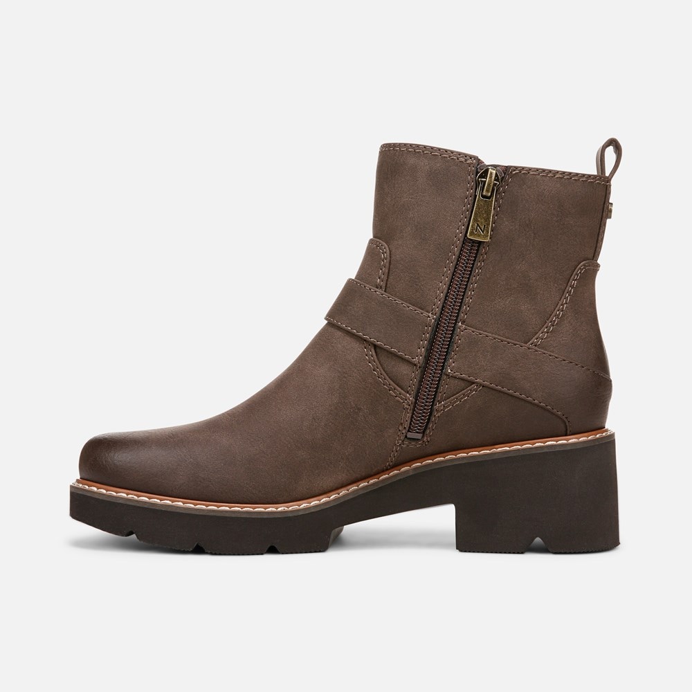 Naturalizer Cabaret Moto Boot - Truffle Taupe Faux Leather