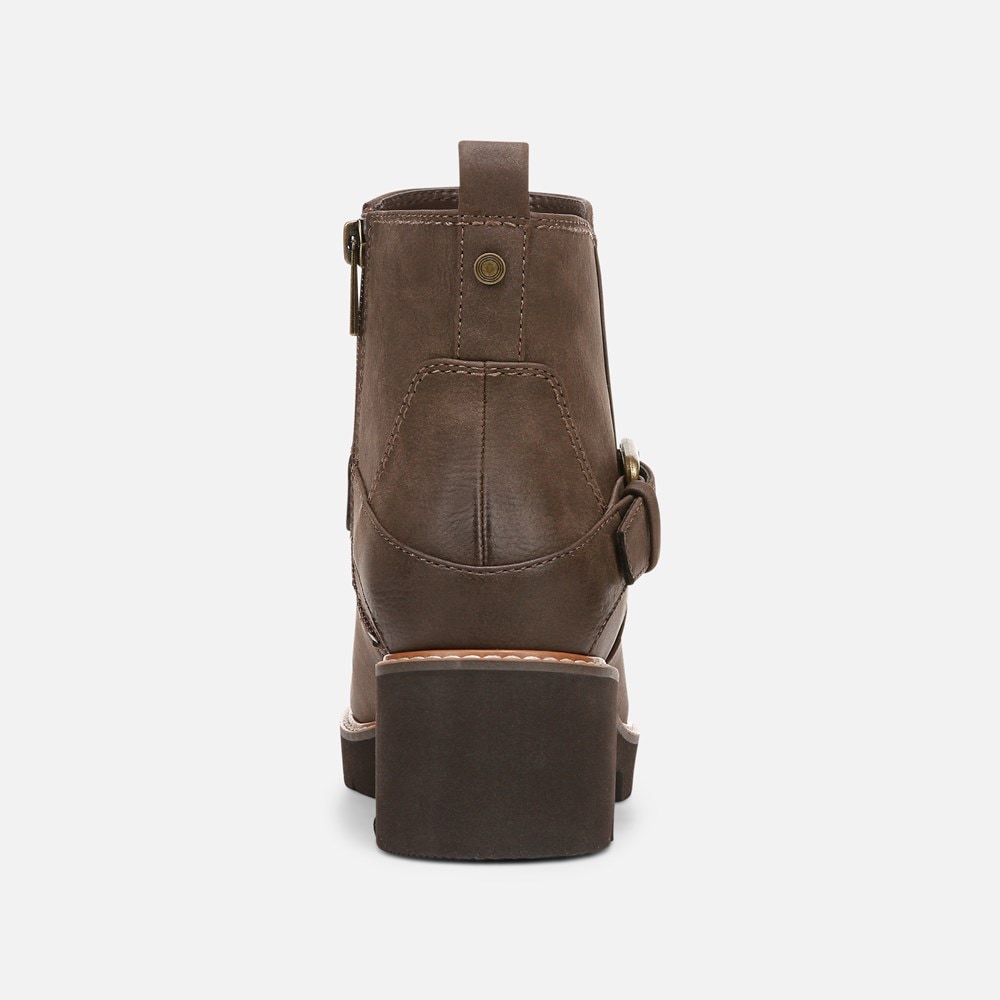 Naturalizer Cabaret Moto Boot - Truffle Taupe Faux Leather