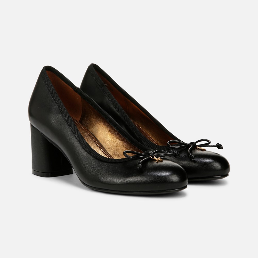 Naturalizer Sienna Block Heel Pump - Black Leather Naturalizer Sienna Block Heel Pump - Black Leather