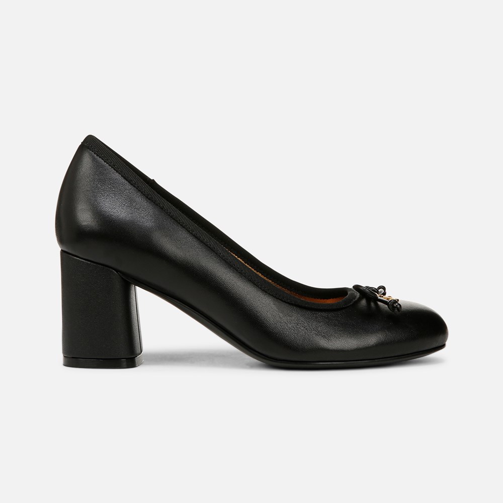 Naturalizer Sienna Block Heel Pump - Black Leather Naturalizer Sienna Block Heel Pump - Black Leather