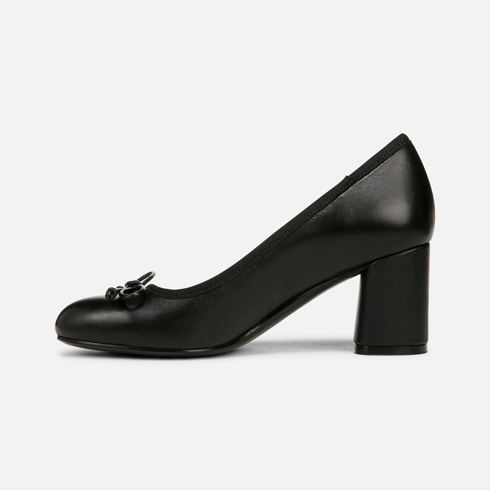 Naturalizer Sienna Block Heel Pump - Black Leather Naturalizer Sienna Block Heel Pump - Black Leather