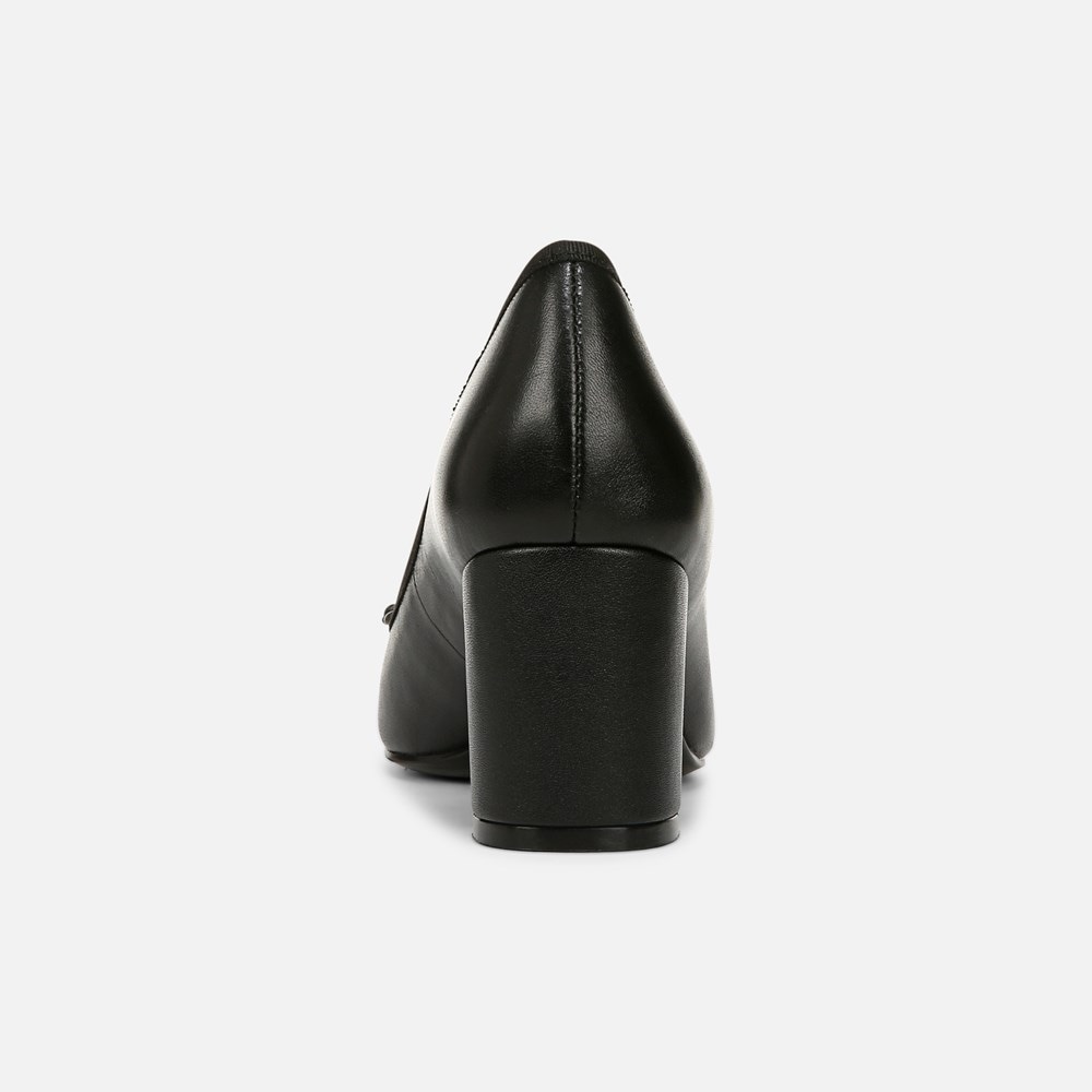 Naturalizer Sienna Block Heel Pump - Black Leather Naturalizer Sienna Block Heel Pump - Black Leather
