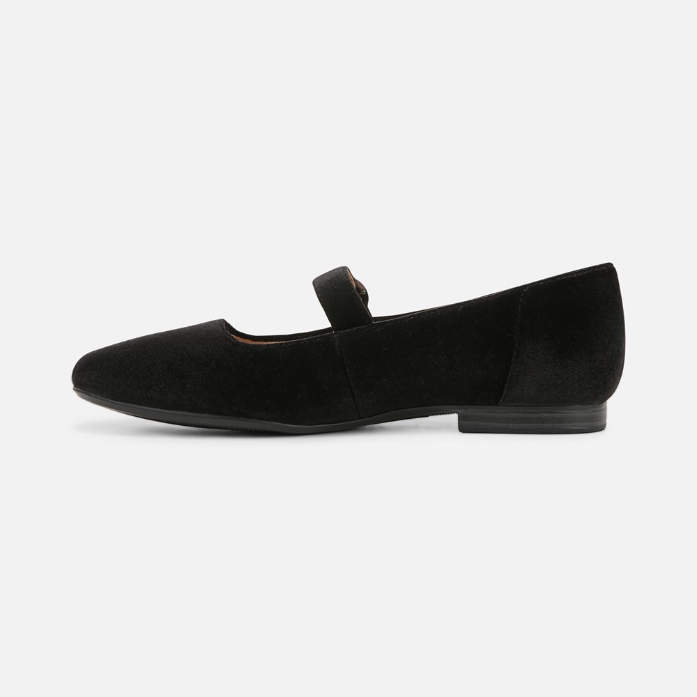 Naturalizer Kelly Mary Jane Flat - Black Velvet Naturalizer Kelly Mary Jane Flat - Black Velvet