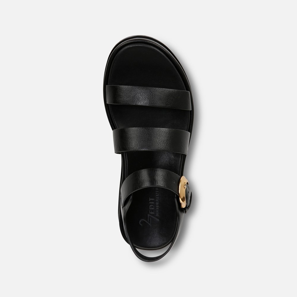 Naturalizer 27 EDIT Zizi Sandal - Black Faux Leather Naturalizer 27 EDIT Zizi Sandal - Black Faux Leather