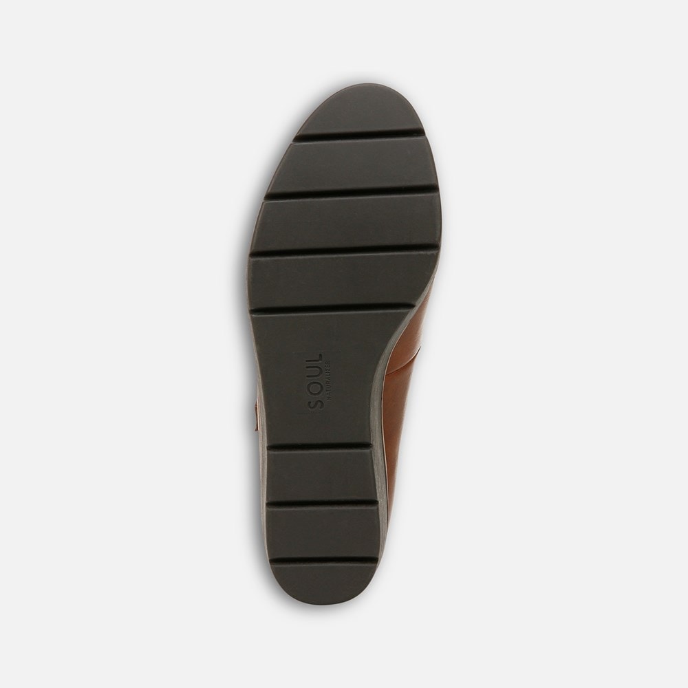 Naturalizer SOUL Adore Mary Jane Wedge - Toffee Brown Faux Leather Naturalizer SOUL Adore Mary Jane Wedge - Toffee Brown Faux Leather