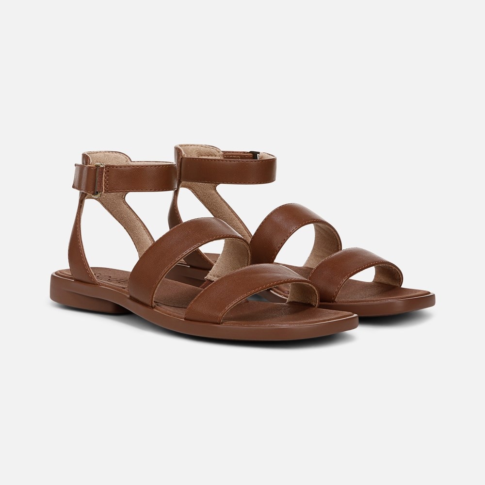 Naturalizer SOUL Fiesta Strappy Sandal - Brown Faux Leather Naturalizer SOUL Fiesta Strappy Sandal - Brown Faux Leather