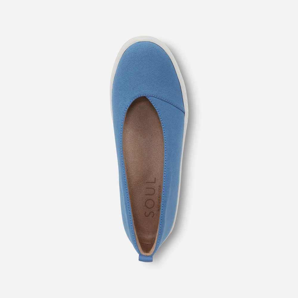Naturalizer SOUL Neela Slip On - Linen Blue Microsuede Fabric Naturalizer SOUL Neela Slip On - Linen Blue Microsuede Fabric