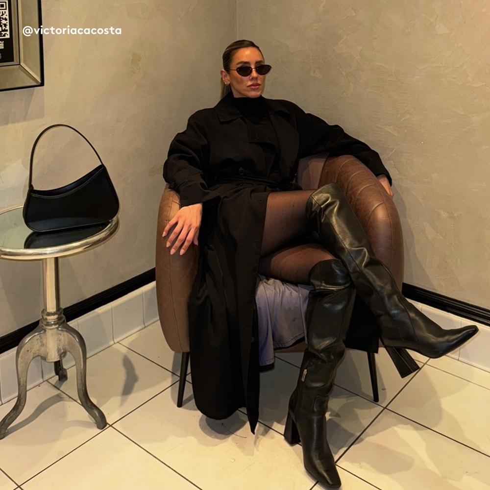 Naturalizer Lyric Over The Knee Boot - Black Leather Naturalizer Lyric Over The Knee Boot - Black Leather