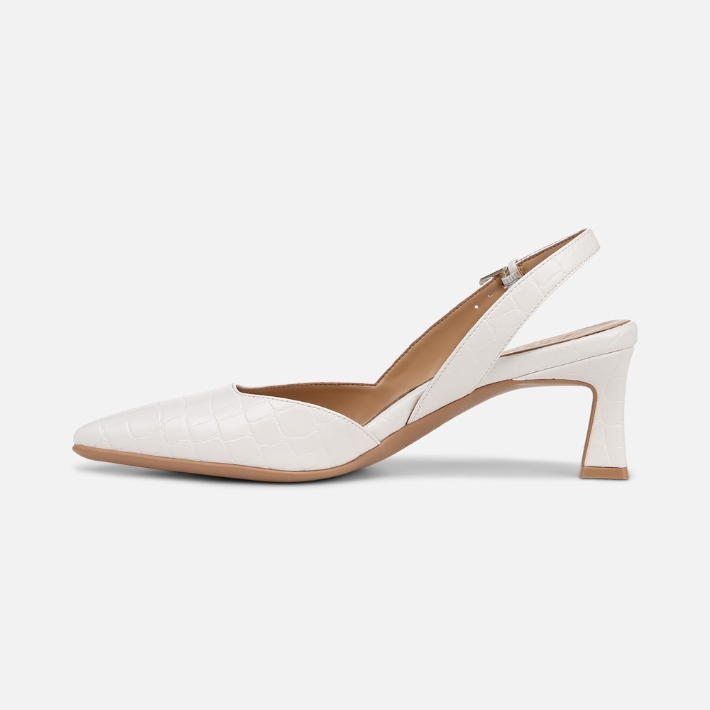 Naturalizer Dalary Slingback Pump - Warm White Faux Leather Naturalizer Dalary Slingback Pump - Warm White Faux Leather