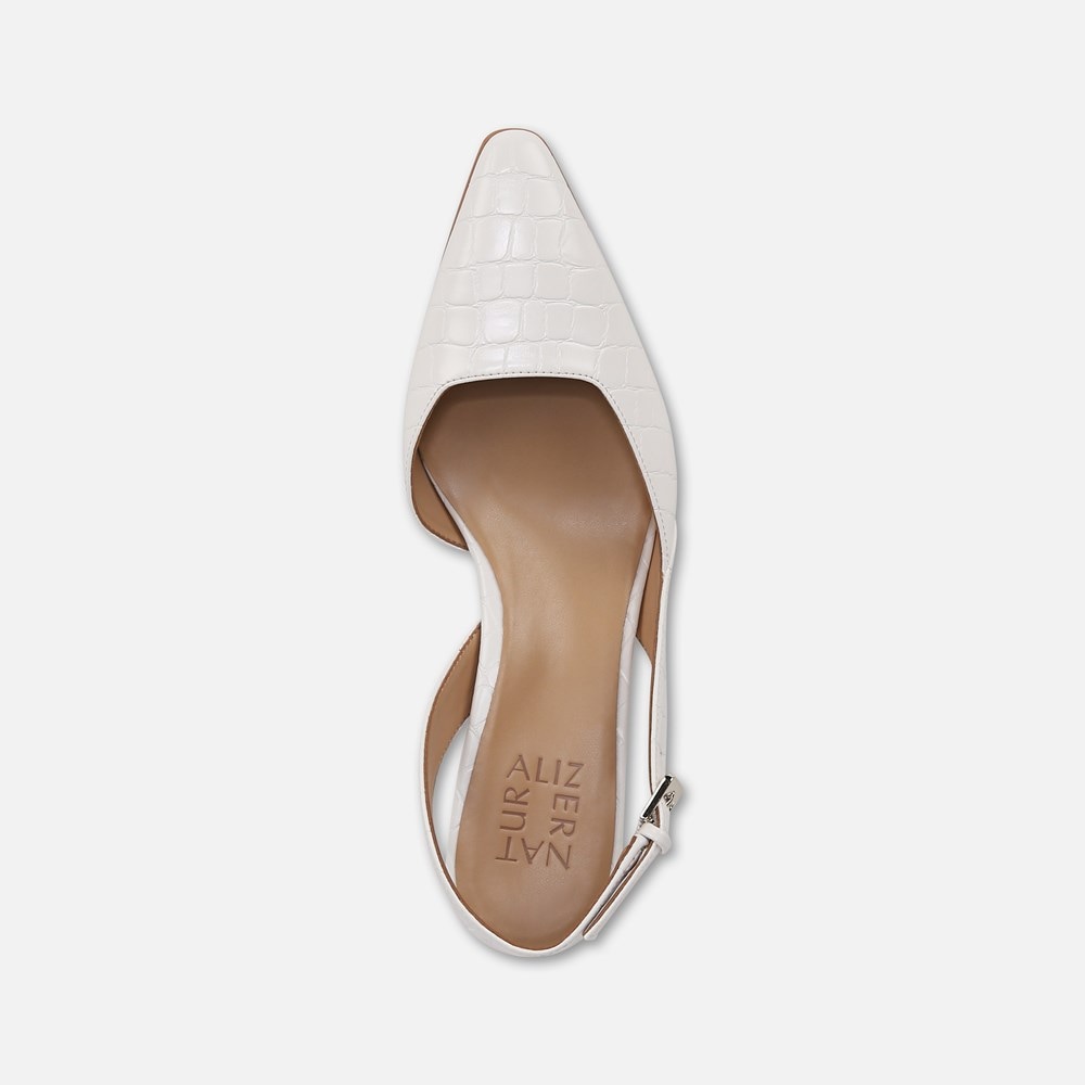Naturalizer Dalary Slingback Pump - Warm White Faux Leather Naturalizer Dalary Slingback Pump - Warm White Faux Leather