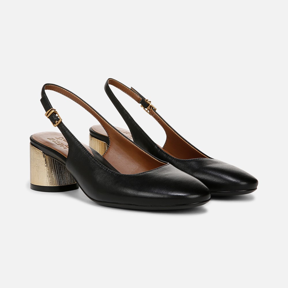 Naturalizer Lane Slingback Pump - Black Leather Naturalizer Lane Slingback Pump - Black Leather