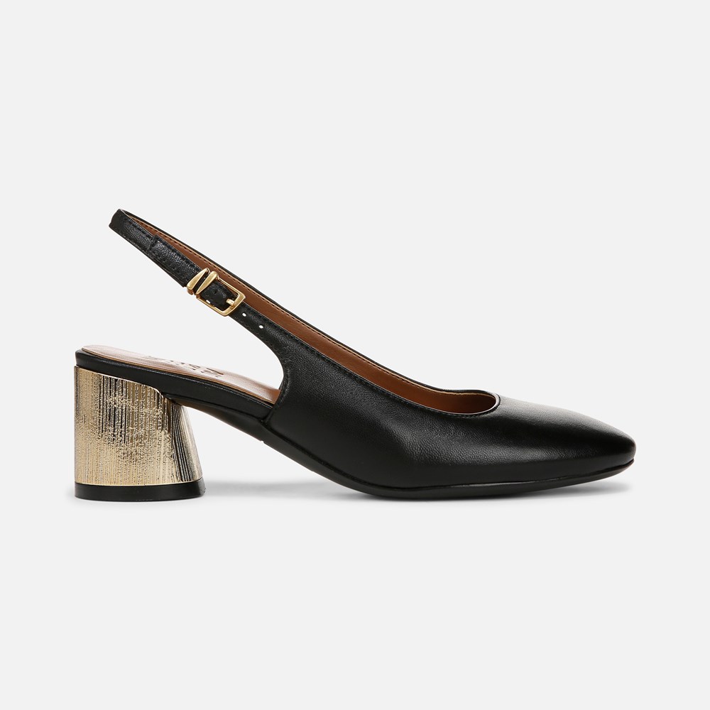 Naturalizer Lane Slingback Pump - Black Leather Naturalizer Lane Slingback Pump - Black Leather
