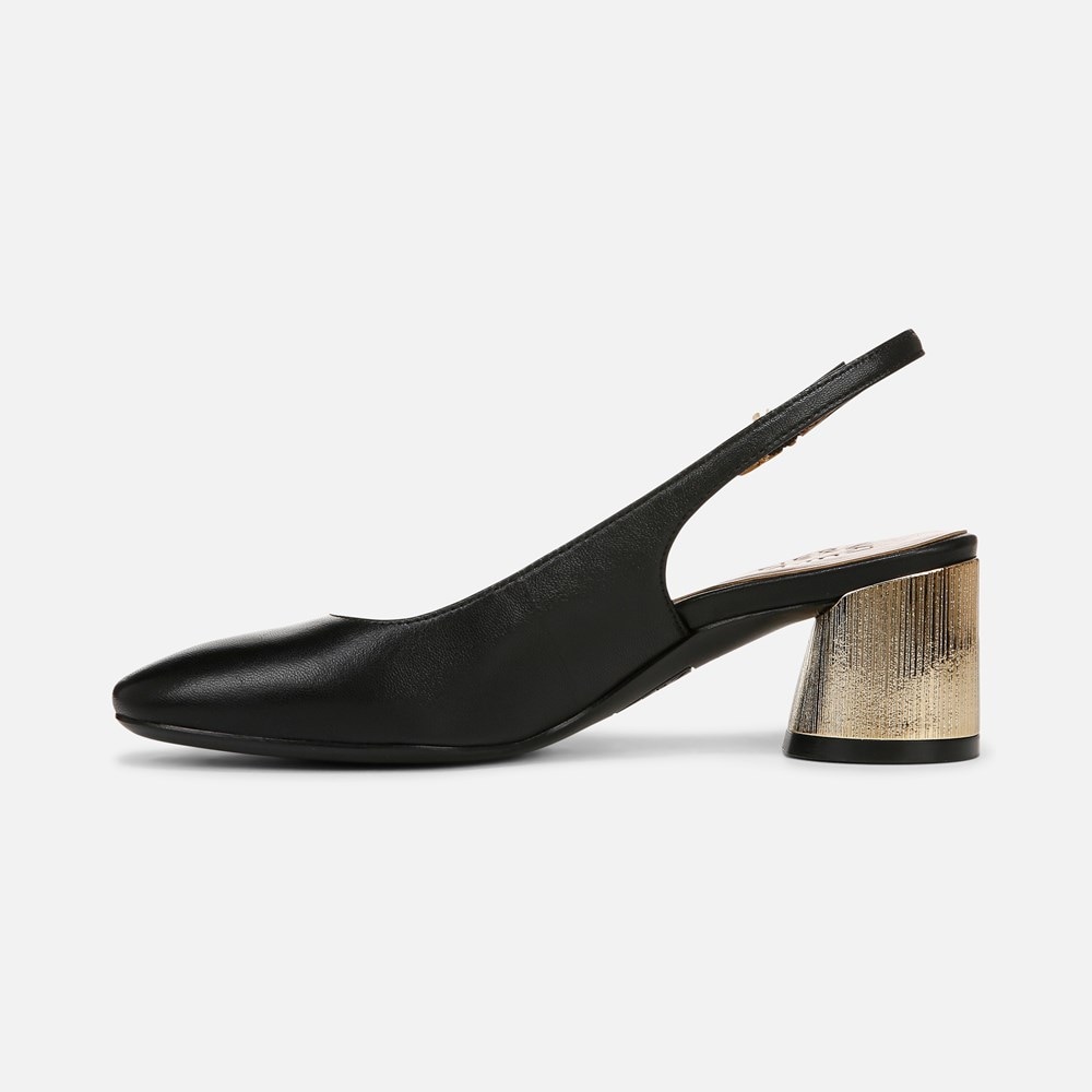 Naturalizer Lane Slingback Pump - Black Leather Naturalizer Lane Slingback Pump - Black Leather
