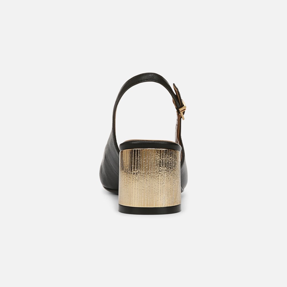 Naturalizer Lane Slingback Pump - Black Leather Naturalizer Lane Slingback Pump - Black Leather