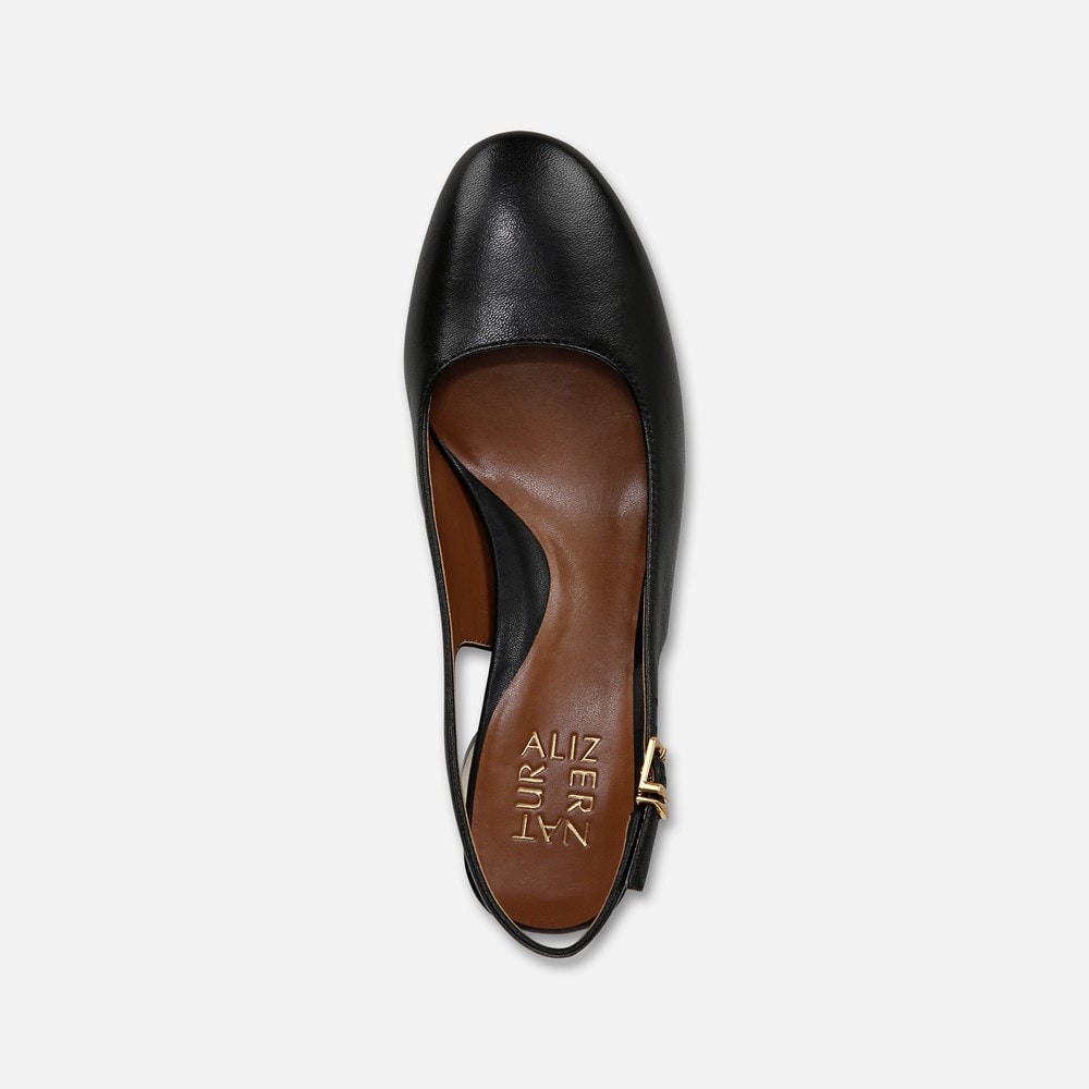 Naturalizer Lane Slingback Pump - Black Leather Naturalizer Lane Slingback Pump - Black Leather