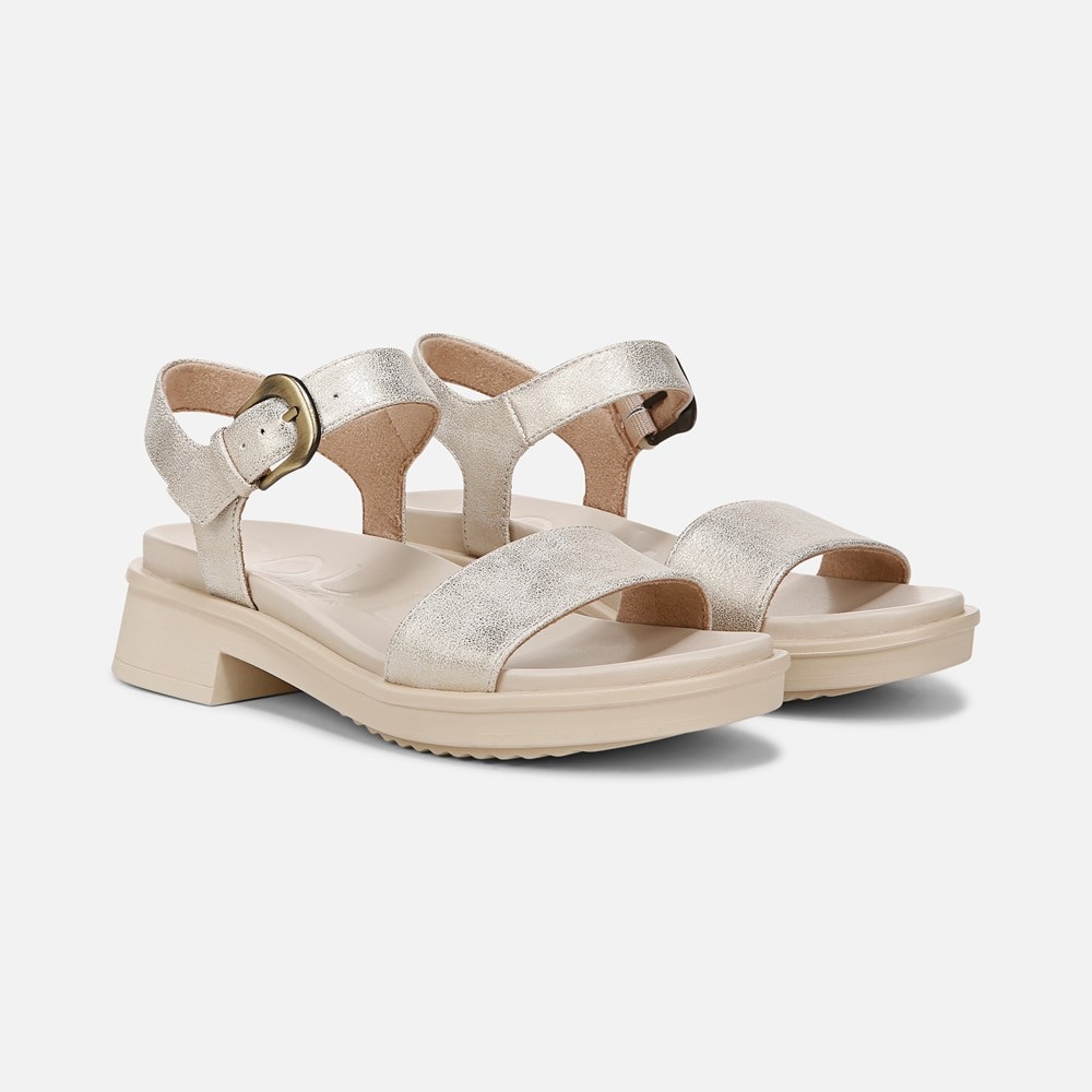 Naturalizer SOUL Emma Strappy Sandal - Gold Faux Leather