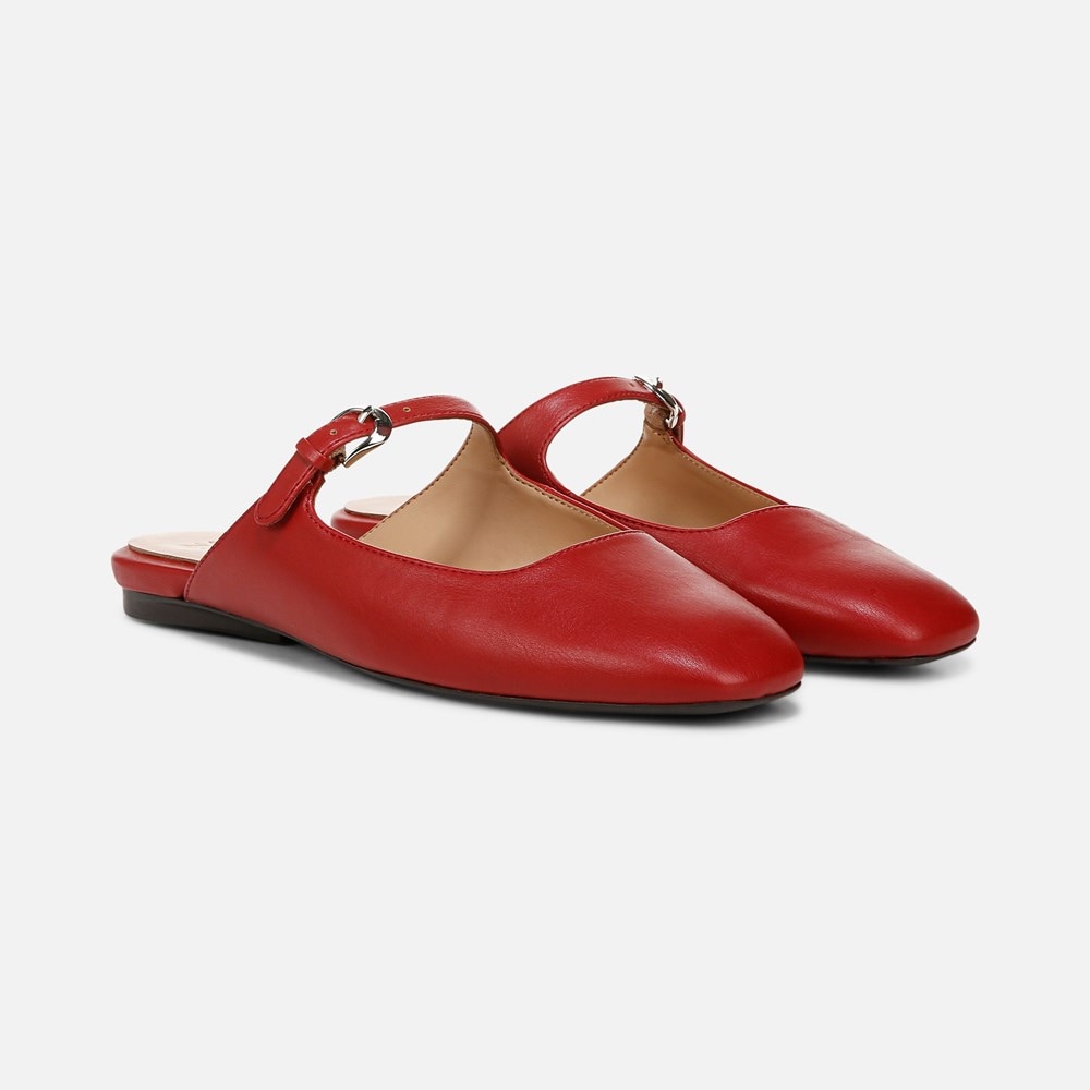 Naturalizer Apple Mary Jane Mule - Red Faux Leather Naturalizer Apple Mary Jane Mule - Red Faux Leather