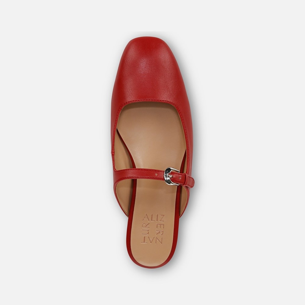 Naturalizer Apple Mary Jane Mule - Red Faux Leather Naturalizer Apple Mary Jane Mule - Red Faux Leather