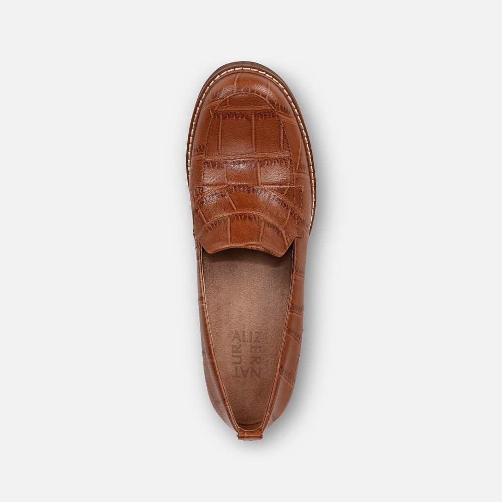 Naturalizer Darry Lug Sole Loafer - English Tea Brown Leather Naturalizer Darry Lug Sole Loafer - English Tea Brown Leather