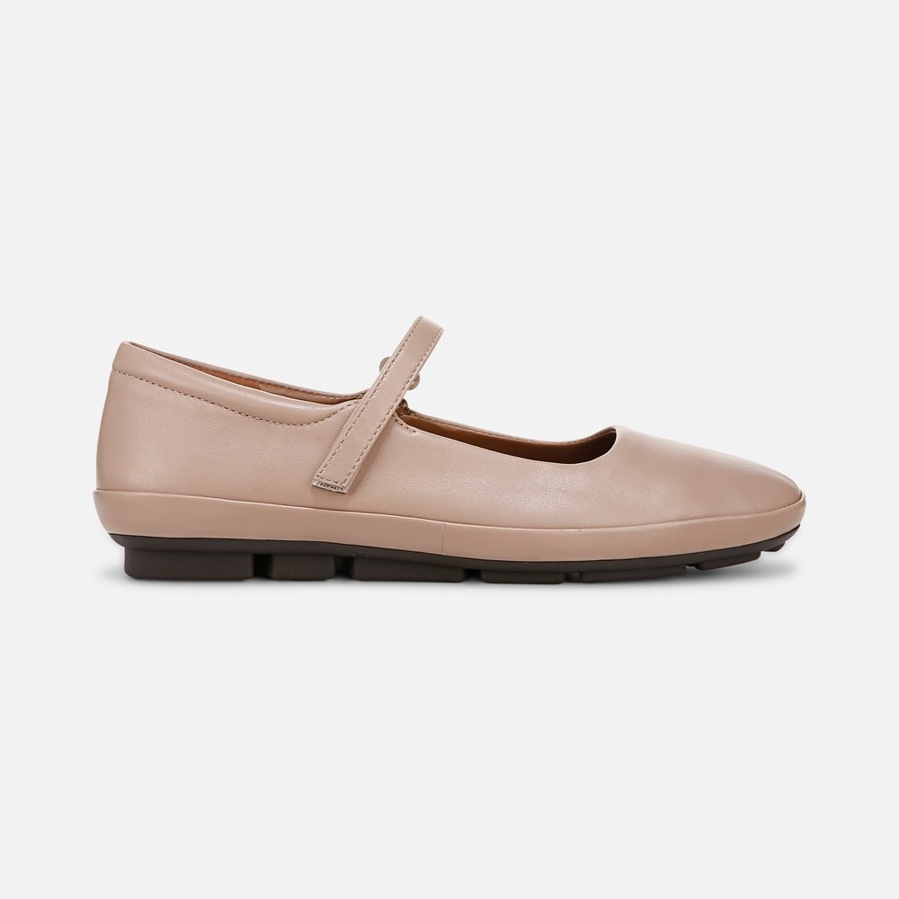 Naturalizer Behold Mary Jane Flat - Warm Taupe Leather Naturalizer Behold Mary Jane Flat - Warm Taupe Leather