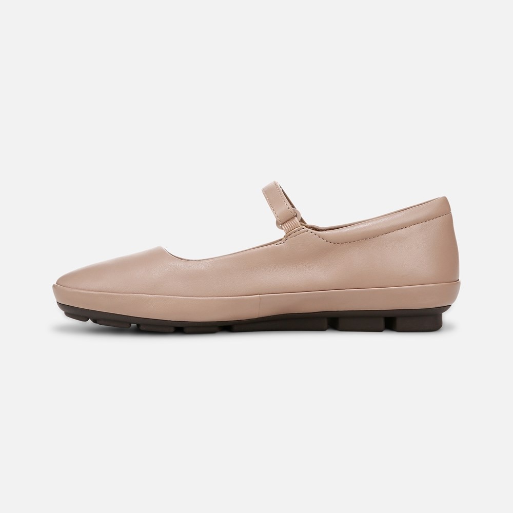 Naturalizer Behold Mary Jane Flat - Warm Taupe Leather Naturalizer Behold Mary Jane Flat - Warm Taupe Leather