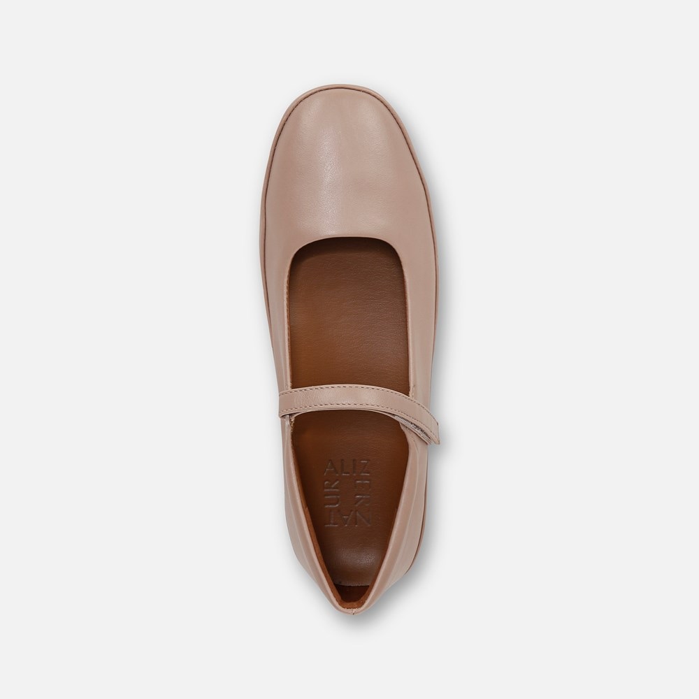 Naturalizer Behold Mary Jane Flat - Warm Taupe Leather Naturalizer Behold Mary Jane Flat - Warm Taupe Leather