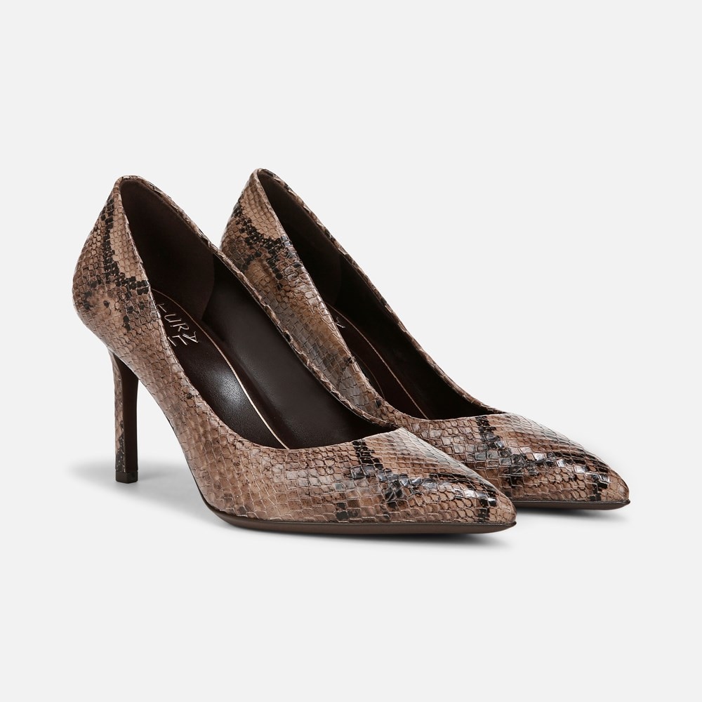 Naturalizer Anna Pump - Warm Taupe Snake Print Leather Naturalizer Anna Pump - Warm Taupe Snake Print Leather