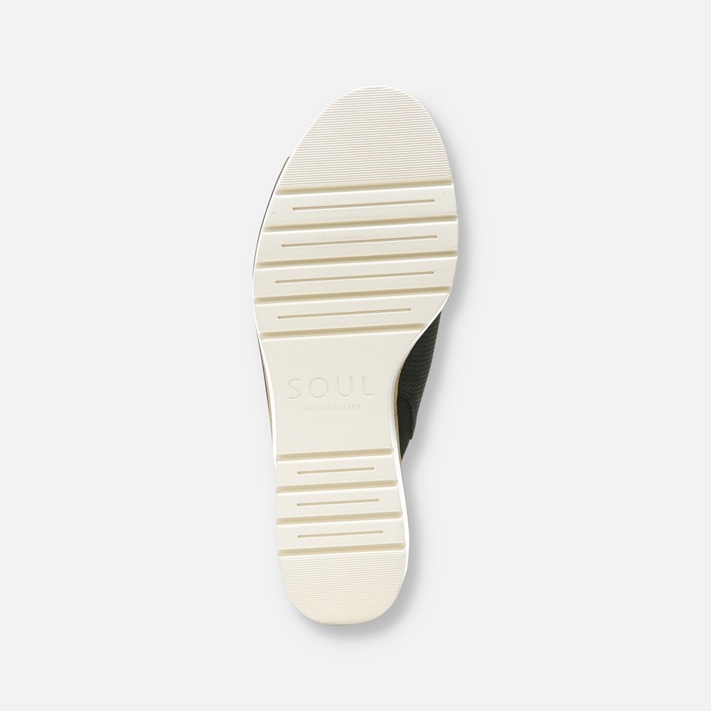 Naturalizer Soul Goodtimes Mule Wedge Sandal - Black Manmade Naturalizer Soul Goodtimes Mule Wedge Sandal - Black Manmade