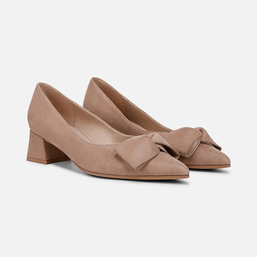 Naturalizer Mavis Bow Pump - Taupe Suede